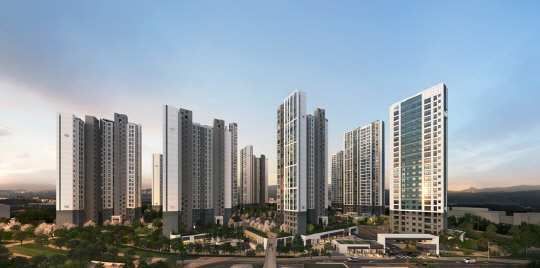 '신분평 더웨이시티 풍경채' 투시도.<HMG그룹 제공>